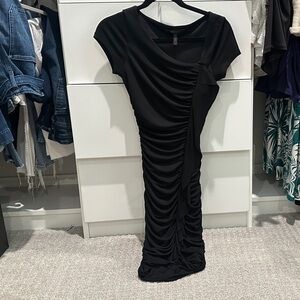 BCBGMaxAzria Black Ruched Dress